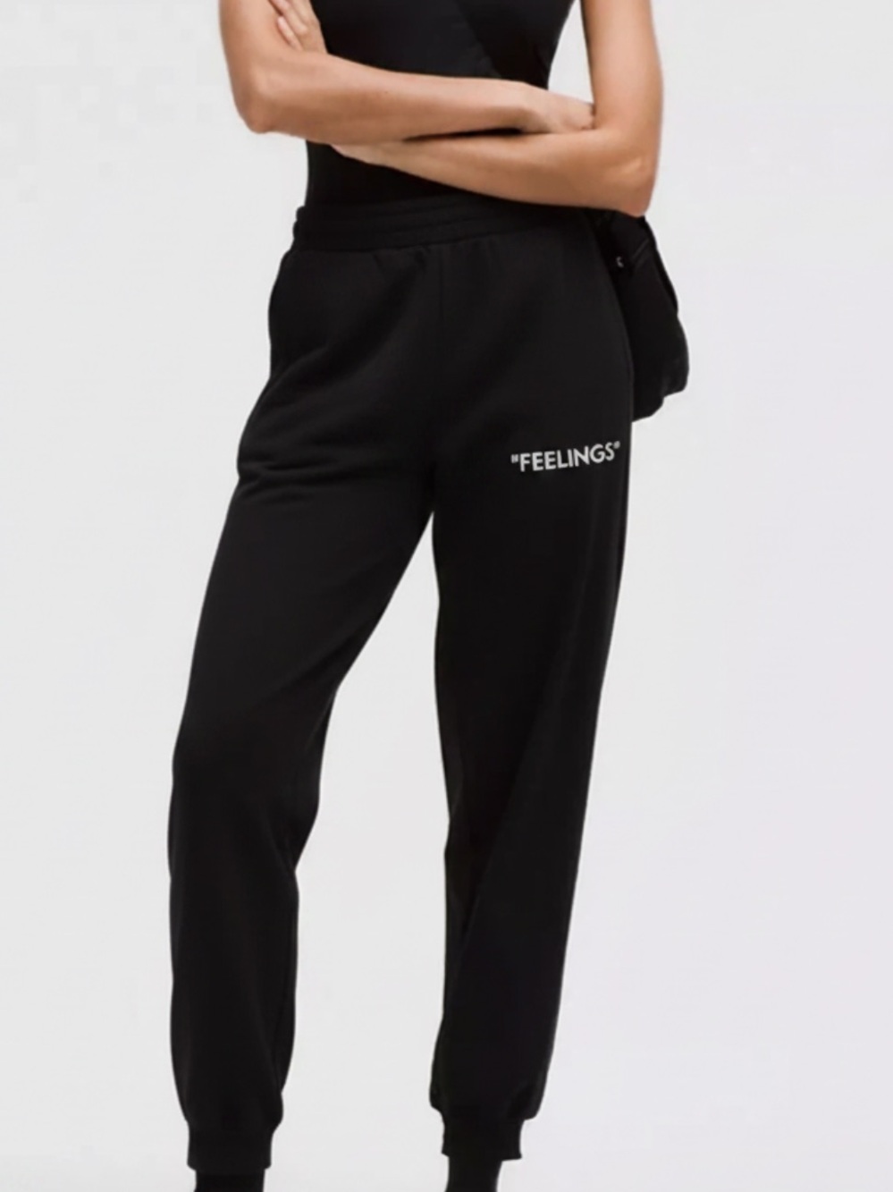 FEELINGS Black Cotton Sweatpants Size Small